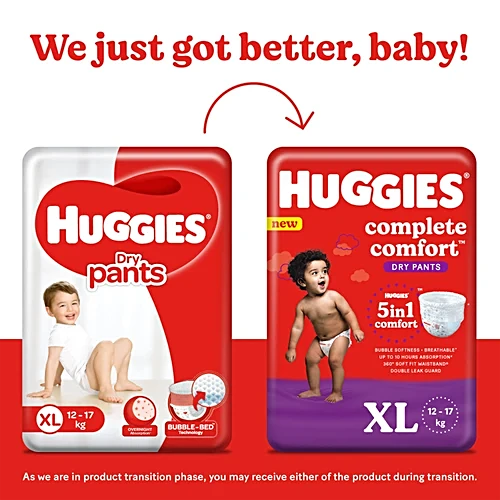 Huggies Complete Comfort Dry Pants - XL Size, 13 pcs