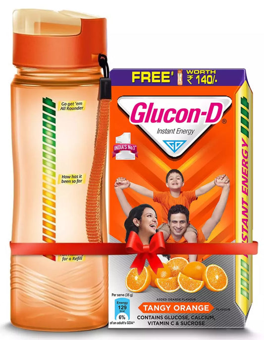 Glucon-D Tangy Orange Glucose Powder With Free Sipper (Worth Rs 149) 1kg Refill